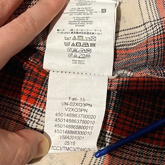 Vans Women’s Plaid Shirt, Red White Black, Size S - Picture 6 of 9